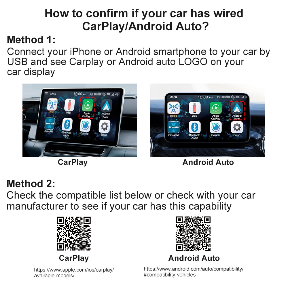 Wireless CarPlay & Android Auto Adapter - Plug & Play