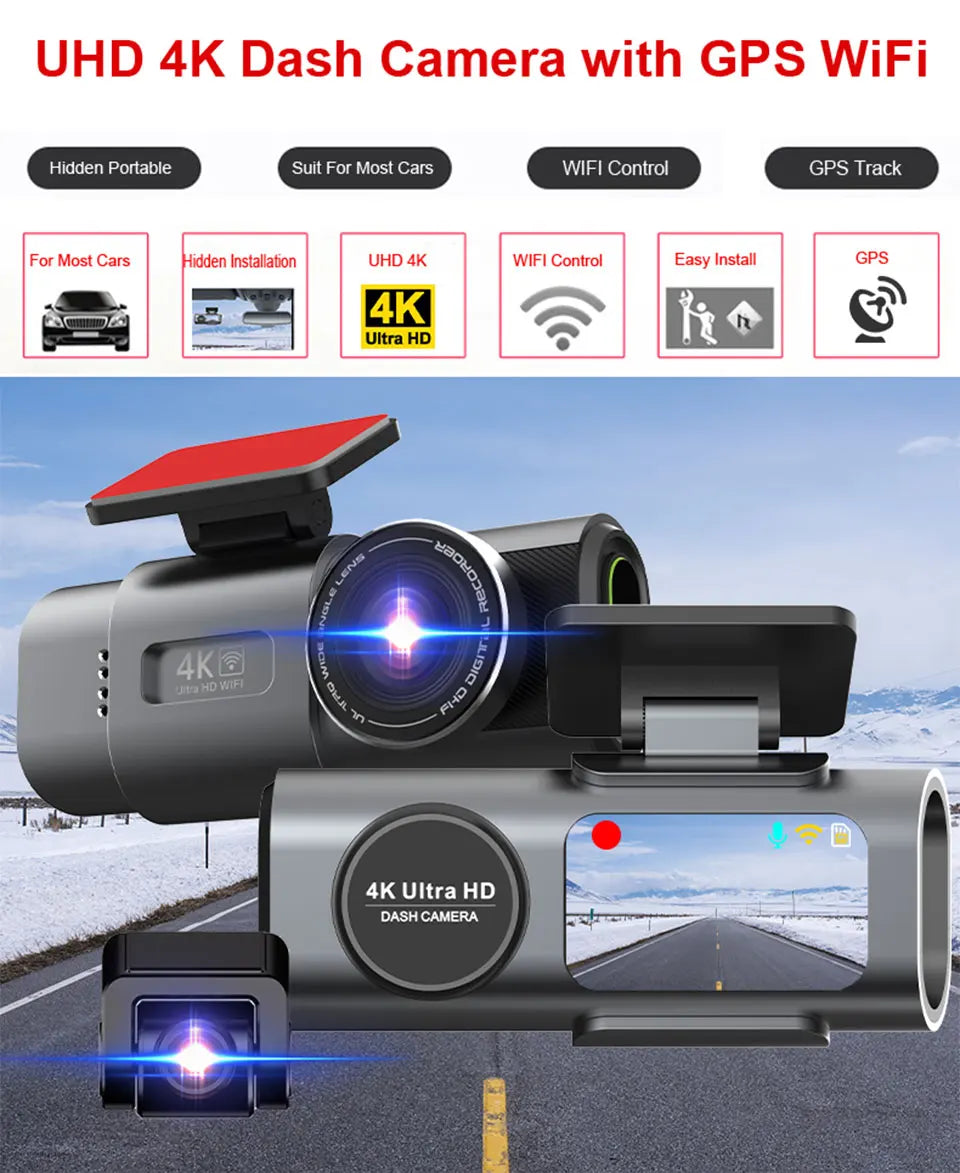 DriveForce WiFi Dash Cam-GPS Night Vision Car Camera