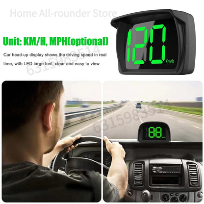 DriveForce Digital Car HUD - GPS Speedometer Head-UP Display