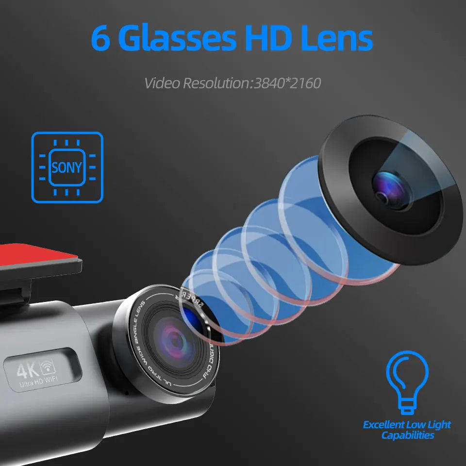DriveForce WiFi Dash Cam-GPS Night Vision Car Camera