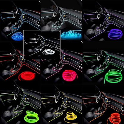 Car LED Ambient Light Strip - USB Neon Interior Lighting Kit (5M)