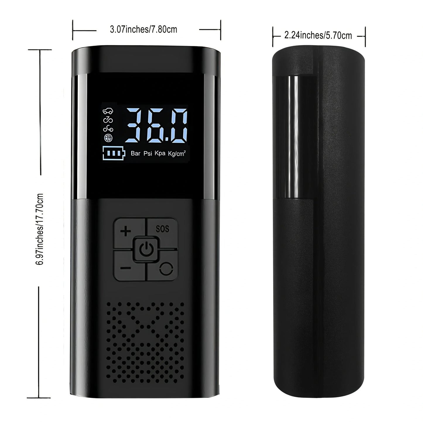 Portable Wireless Tire Inflator-150 PSI Air Compressor with Digital Display