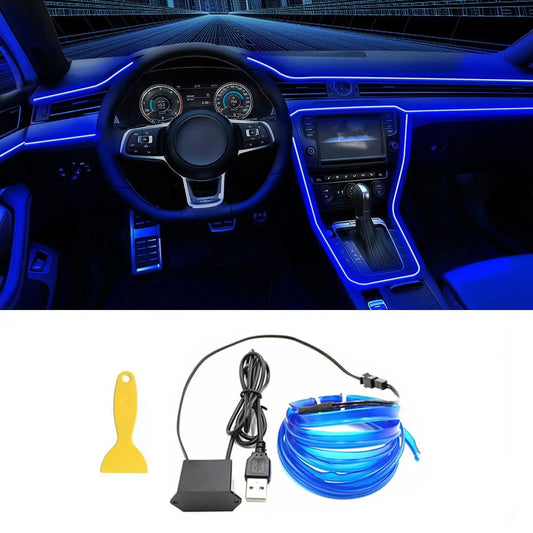 Car LED Ambient Light Strip - USB Neon Interior Lighting Kit (5M)
