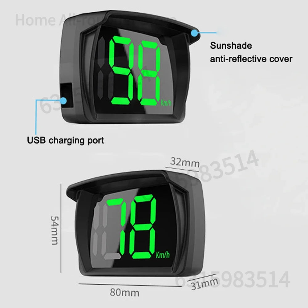 DriveForce Digital Car HUD - GPS Speedometer Head-UP Display