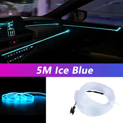 Car LED Ambient Light Strip - USB Neon Interior Lighting Kit (5M)
