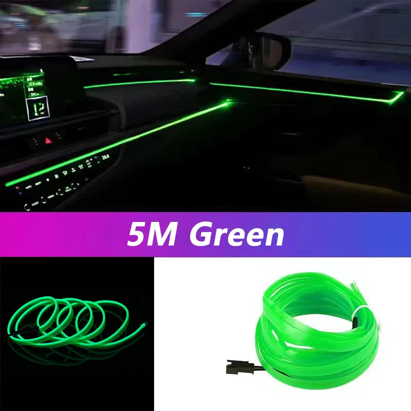 Car LED Ambient Light Strip - USB Neon Interior Lighting Kit (5M)