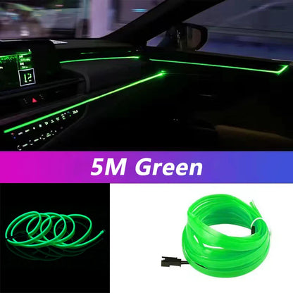 Car LED Ambient Light Strip - USB Neon Interior Lighting Kit (5M)