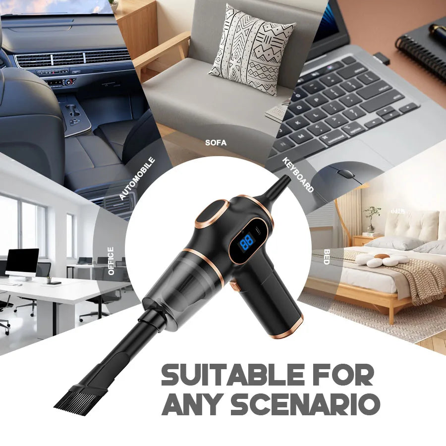 Wireless Car Vacuum Cleaner-Portable 2-in 1 Mini Vacuum
