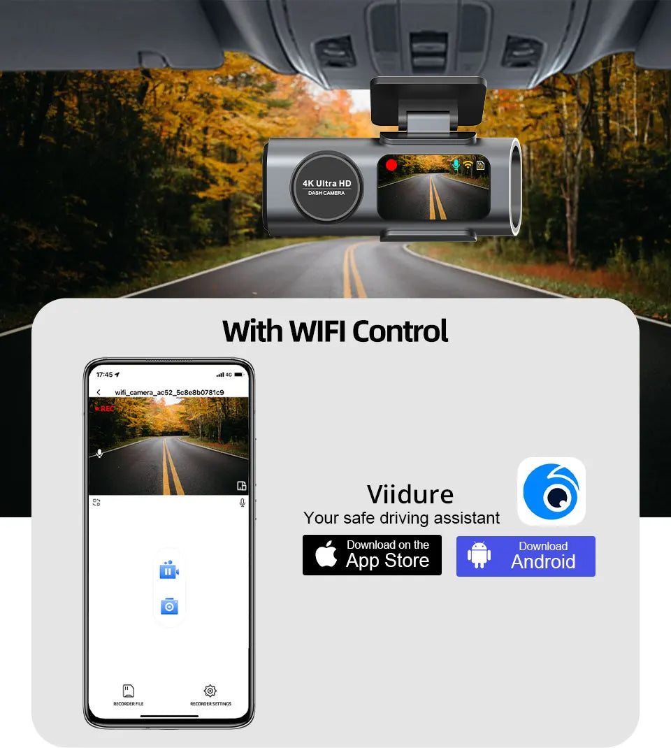 DriveForce WiFi Dash Cam-GPS Night Vision Car Camera