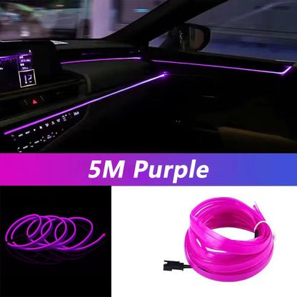 Car LED Ambient Light Strip - USB Neon Interior Lighting Kit (5M)