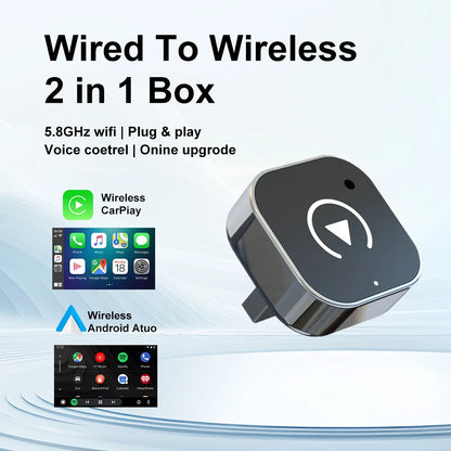 Wireless CarPlay & Android Auto Adapter - Plug & Play